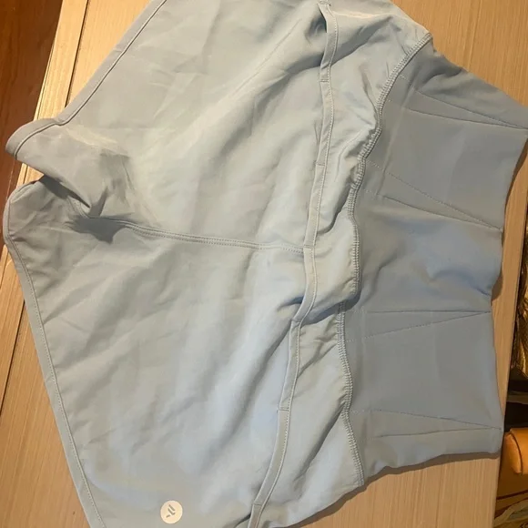 Women's Light Blue Athletic Shorts - Picture 3 of 3